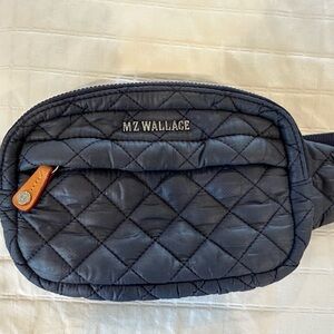 MZ Wallace Blue Quilted Metro Belt Bag